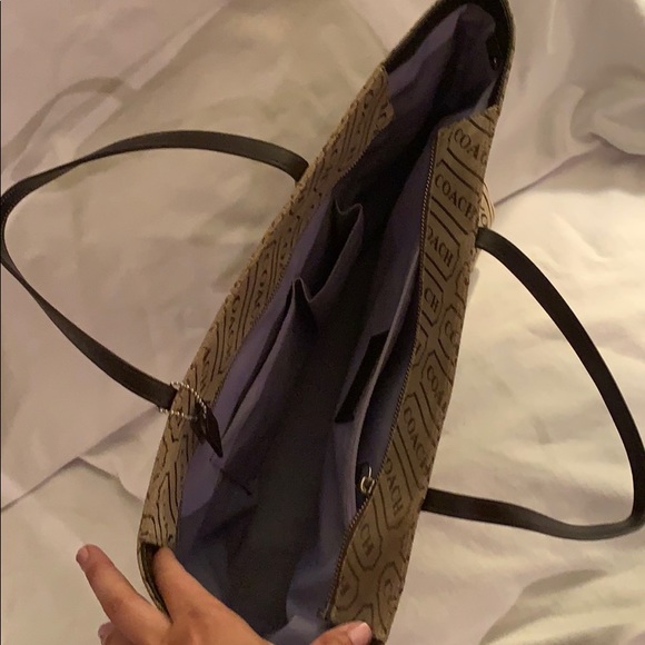 Brown coach work bag - Picture 3 of 4